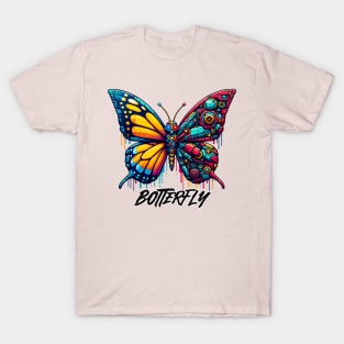 Butterfly is a Robot Vibrant T-Shirt